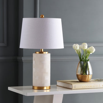 Eliza 25.5" Alabaster LED Table Lamp - JONATHAN Y